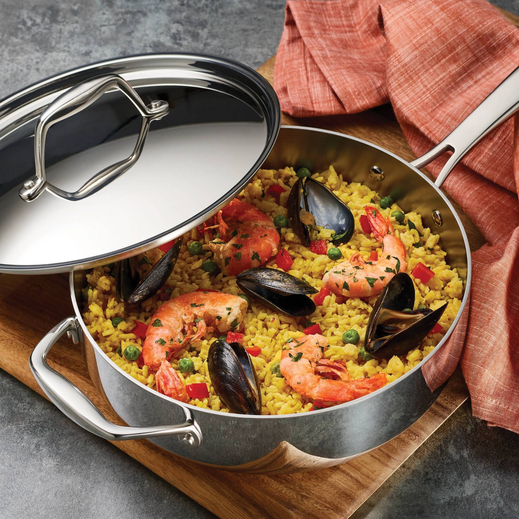 Tri-Ply Clad 3-Quart Covered Deep Saute Pan Y23216