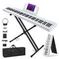 88 Keys Weighted Digital Piano with Stand, Bag, Pedal, Headphones R2422
