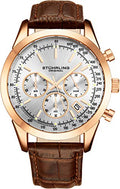 Chronograph Analog Leather Strap Dress Watch O7128
