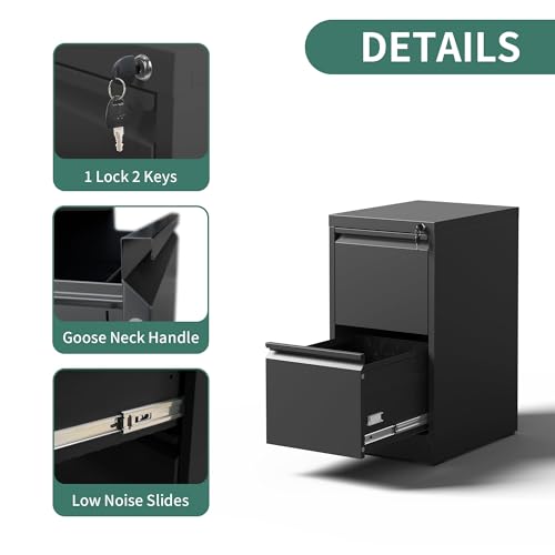 3 Drawer Vertical Metal File Cabinet with Lock R483