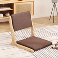 Foldable Floor Chair with Cushion, Wood Grey T848596