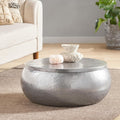 29" Solid Aluminum Round Drum Coffee Table S46041