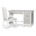 Gray White Wood Desk and Chair Set X1491