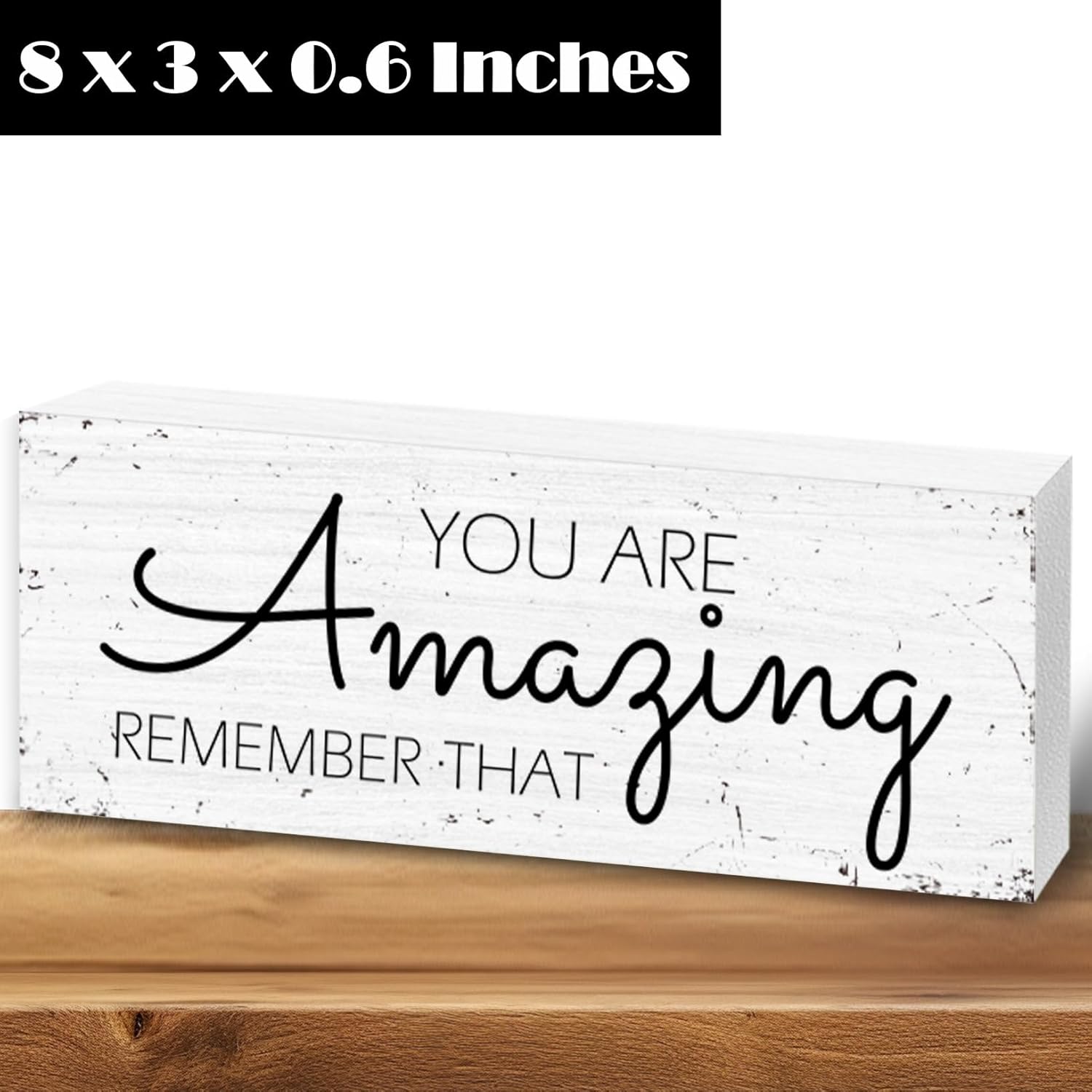 Wooden Sign 8x3x0.6 Inches X267