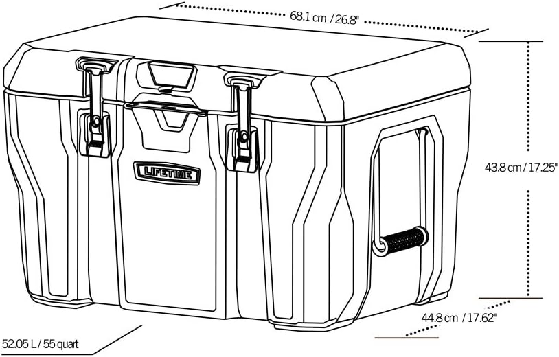 55 Quart Grey Cooler U410633