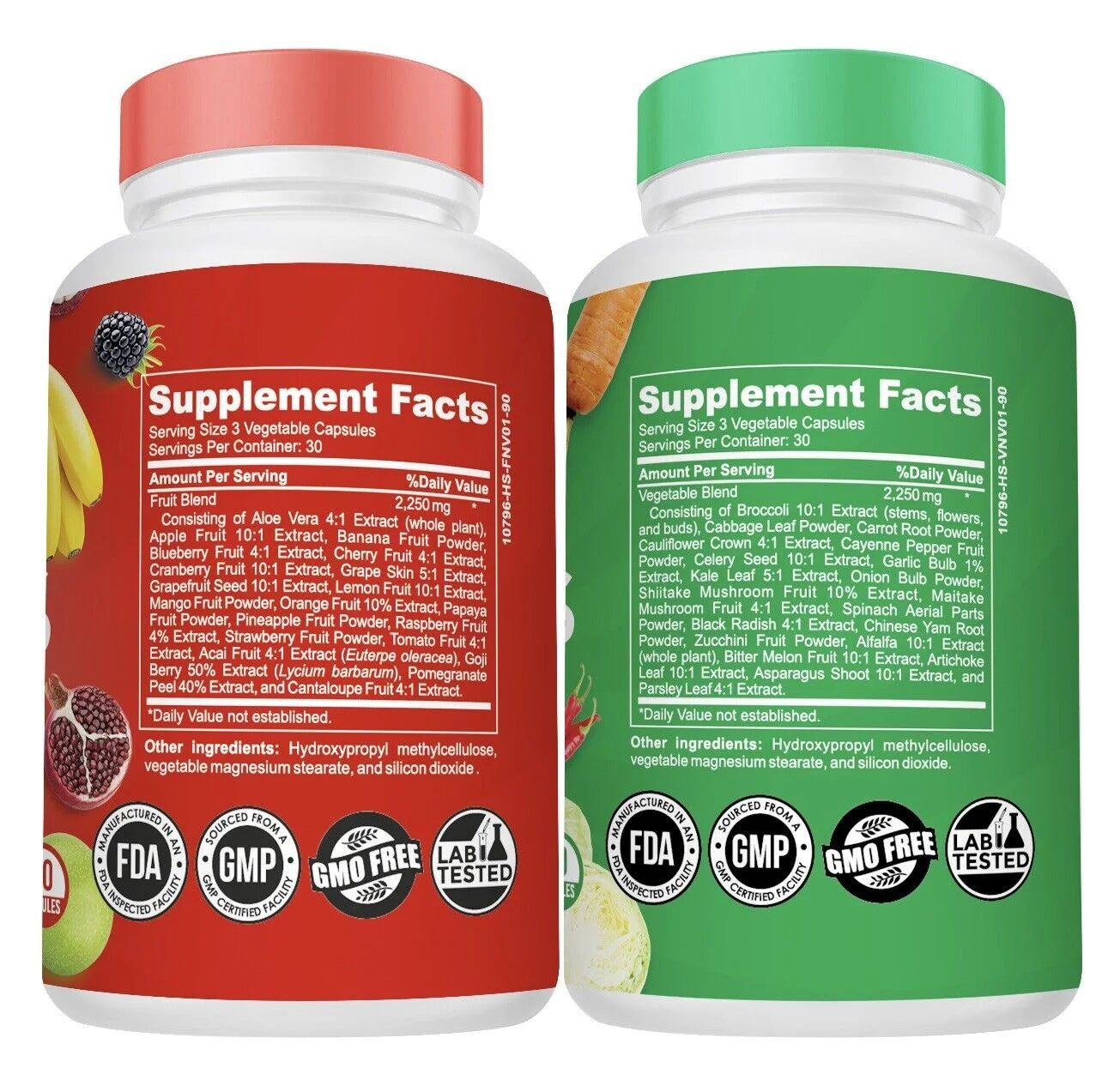180PCS Fruits and Veggies Supplement U18892