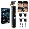 Black Cordless Hair Trimmer T-Blade Grooming Kit with Guide Combs N568822