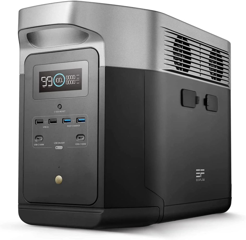 Portable Power Station 1612Wh Capacity Solar Generator 2000W AC Output J911957