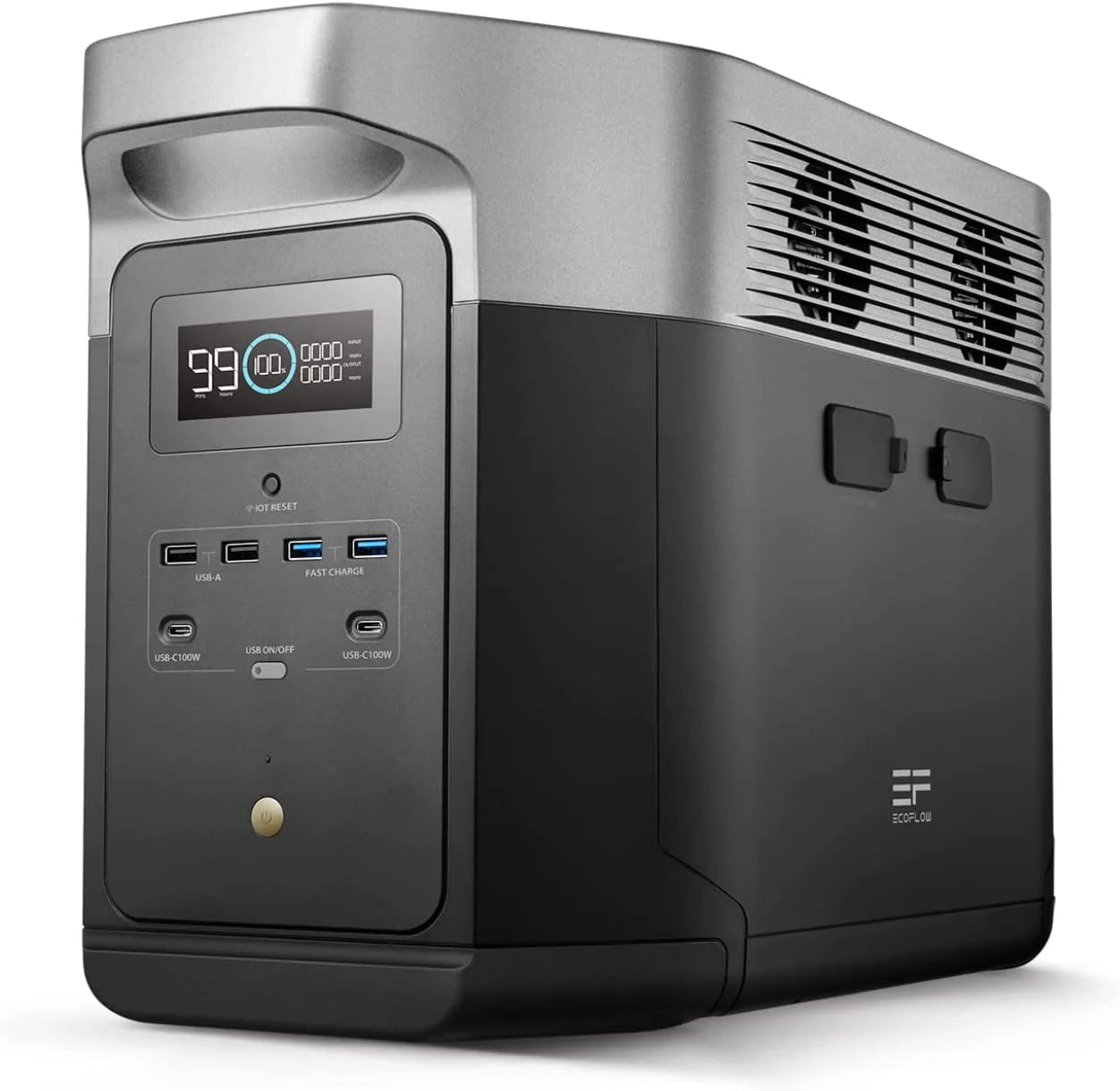 Portable Power Station 1612Wh Capacity Solar Generator 2000W AC Output J911957