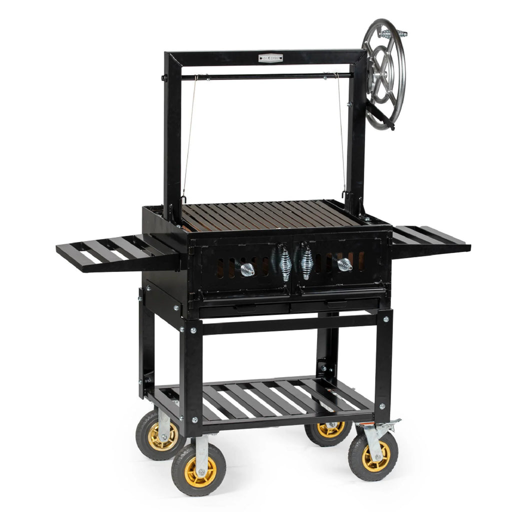 Steel Wood & Charcoal Argentine Grill with Ceramic Brick Lining S3922