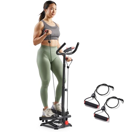 2-in-1 Smart Stepper Machine with Handlebar and Resistance Bands F785