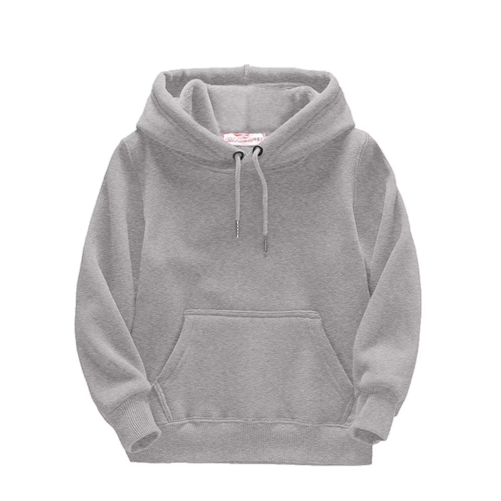 Grey Kids Hooded Pullover Sweatshirt U5025