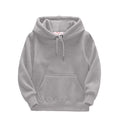 Grey Kids Hooded Pullover Sweatshirt U5025
