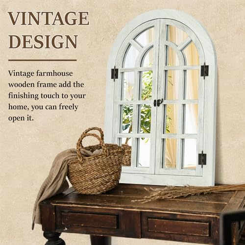 Arched Wall Mirror Wood Frame W44527