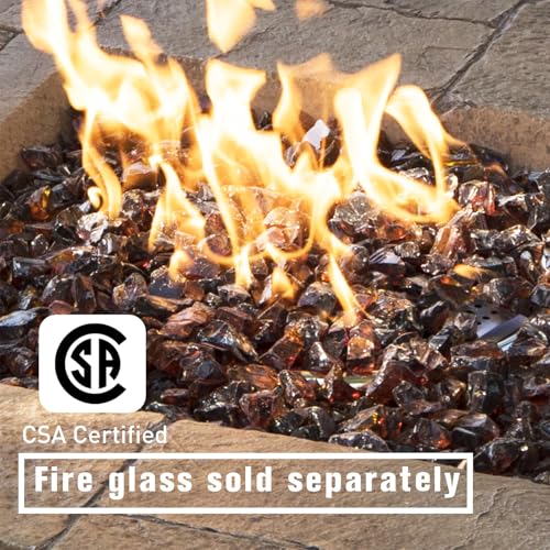 32-inch Round Propane Fire Pit Table with Stainless Steel Burner I58024
