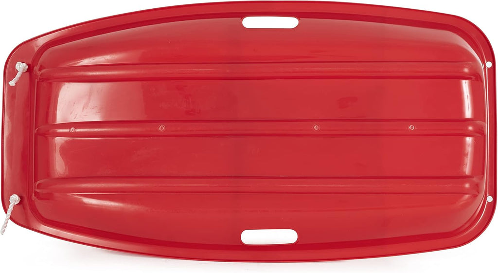 Red 2 Pack Plastic Snow Sled with Pull Rope and Handles S471