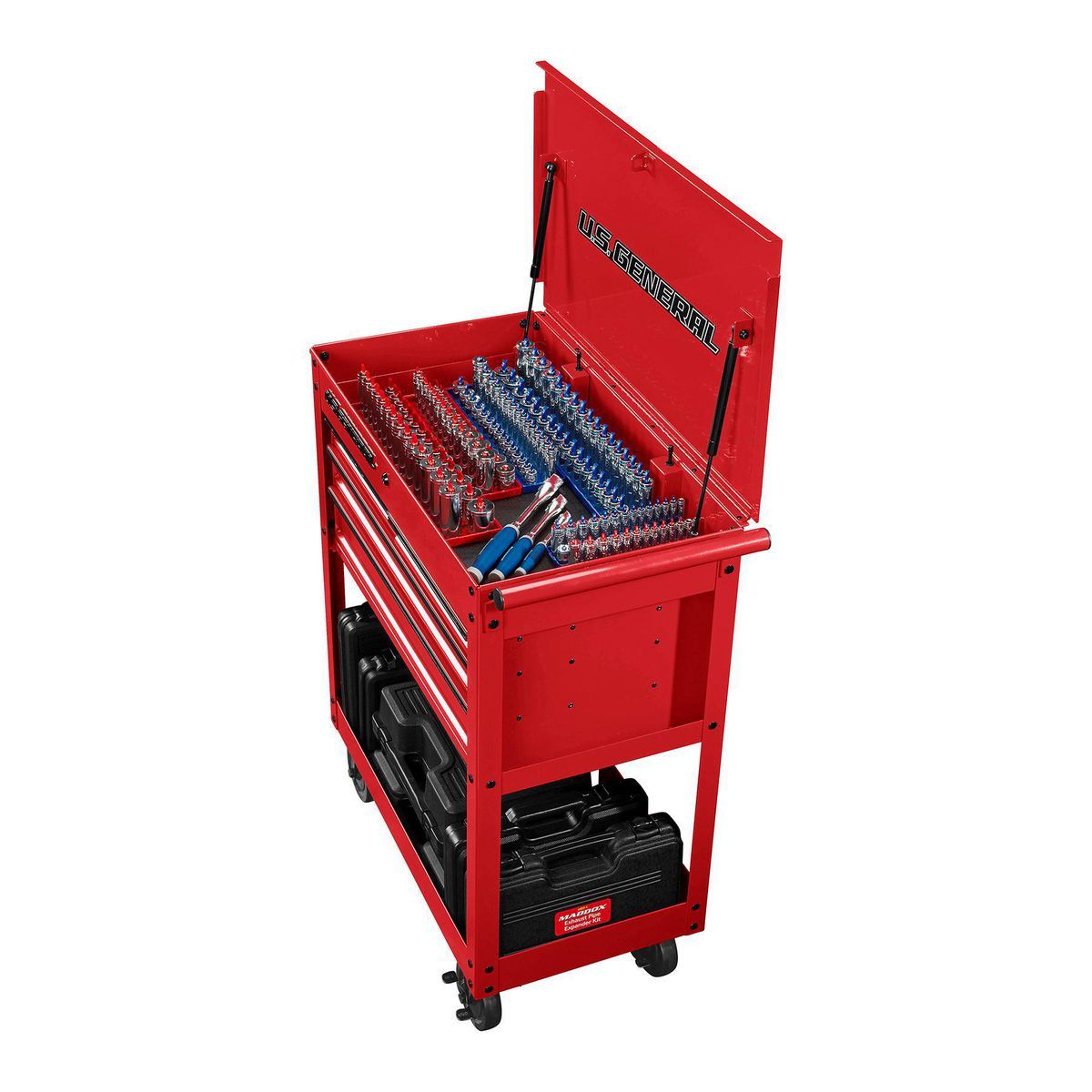 30 in. 4-Drawer Red Tech Cart M838272