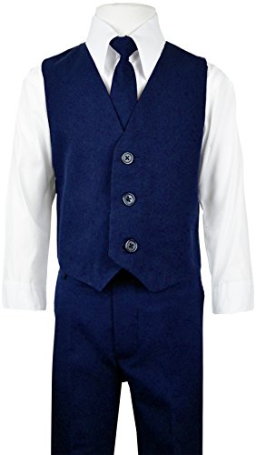 Black Boys Solid Suit and Tie Formal Outfit A811127