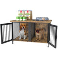 Black Double Dog Crate with Divider U513