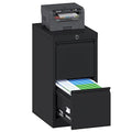 3 Drawer Metal File Cabinet with Lock, Black M650152