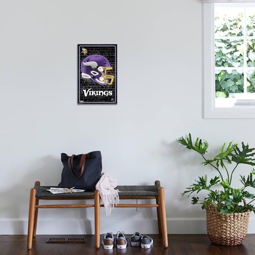 NFL Minnesota Vikings Neon Helmet Wall Poster K77874