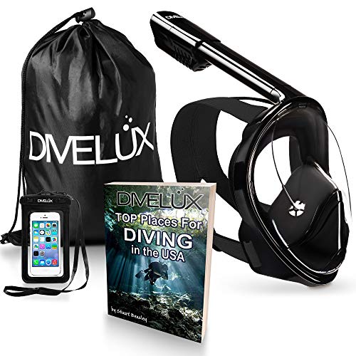 Full Face Snorkel Mask, Black, L/XL B495