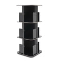 Black 3 Tier Rotating Bookcase S250