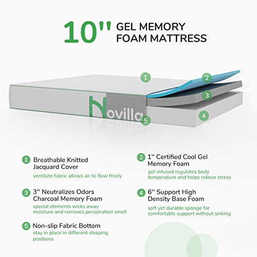 King Size 12 Inch Gel Memory Foam Mattress I11481