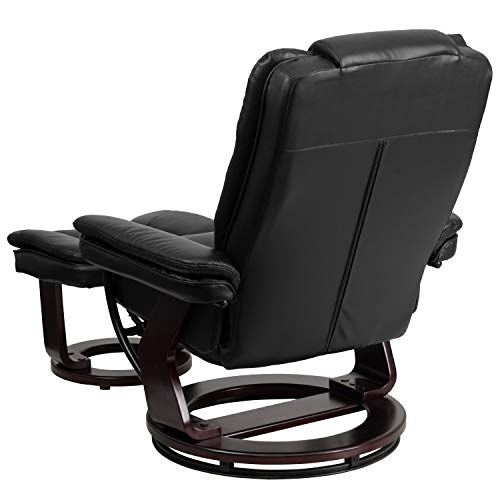 Beige LeatherSoft Multi-Position Recliner with Ottoman L716170