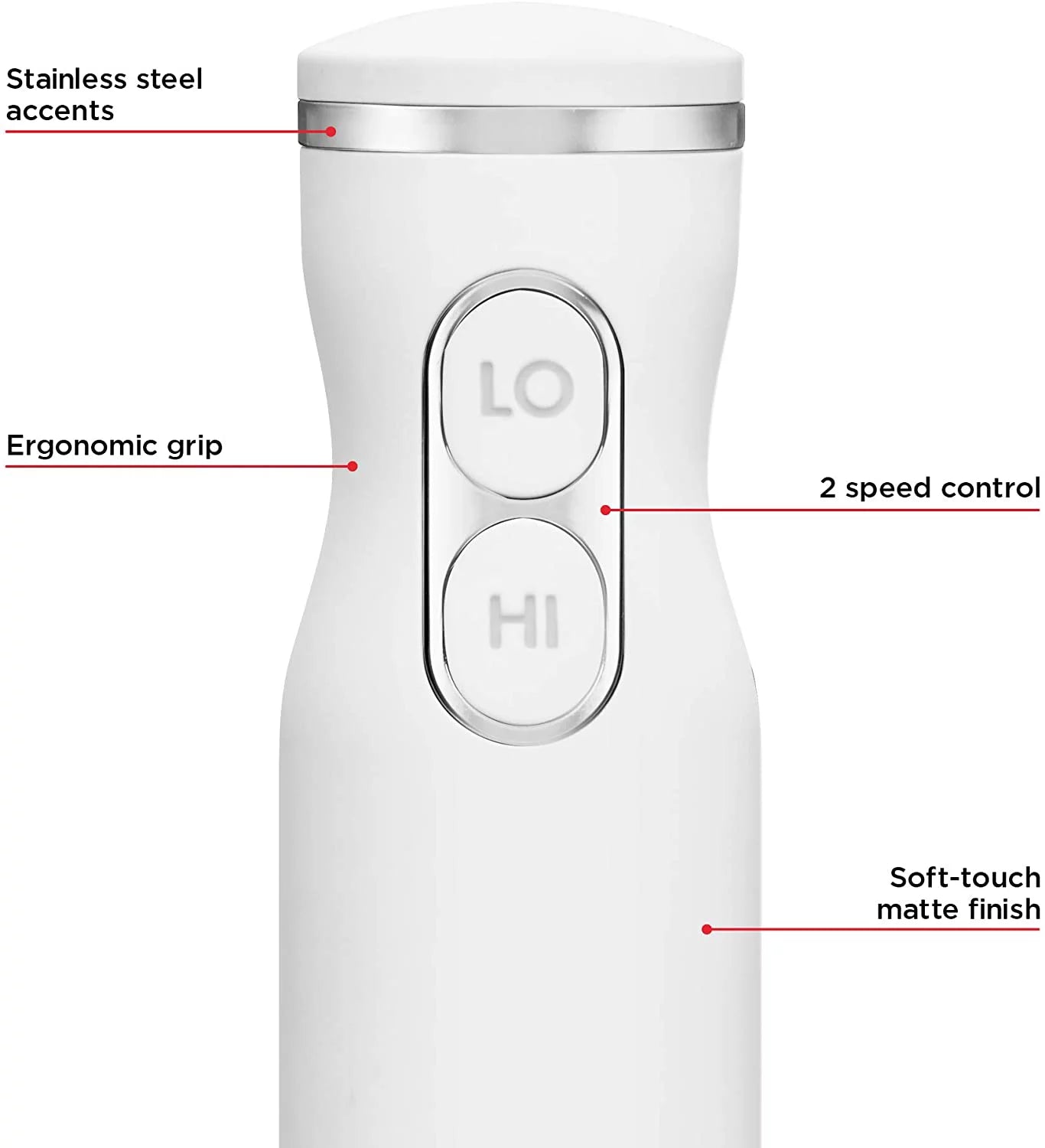 Ivory Immersion Hand Blender with Stainless Steel Blades Y421224