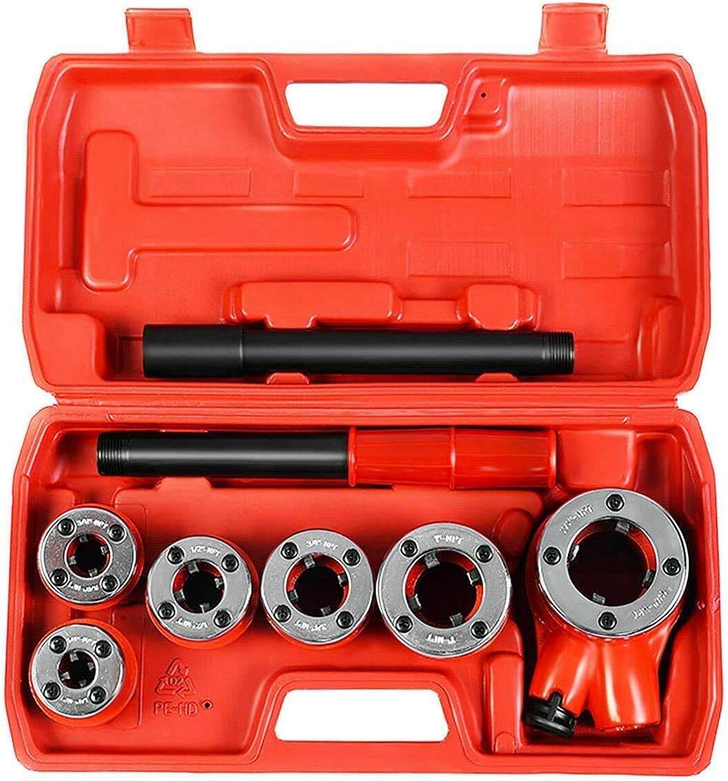 Ratchet Pipe Threader Kit with 6 Dies and Storage Case O53068