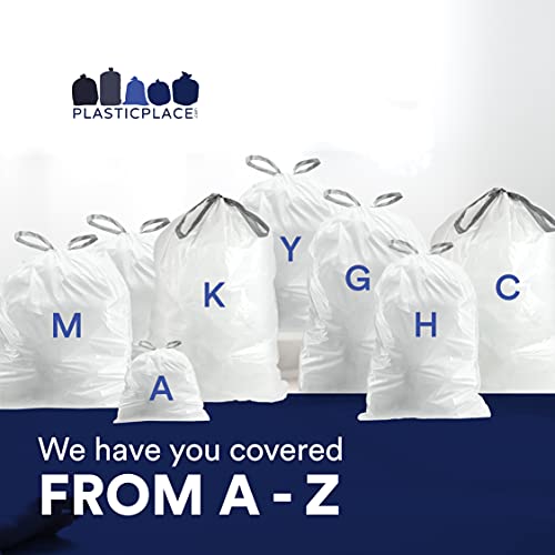 White 6 Gallon 0.7 Mil Drawstring Trash Bags W3243