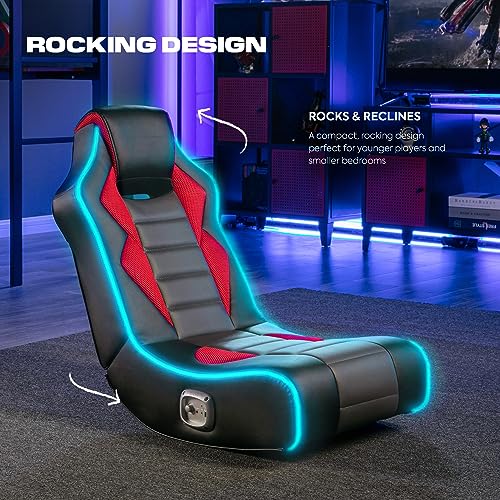 Foldable Bluetooth Audio Floor Chair with Headrest Mounted Speakers S6571