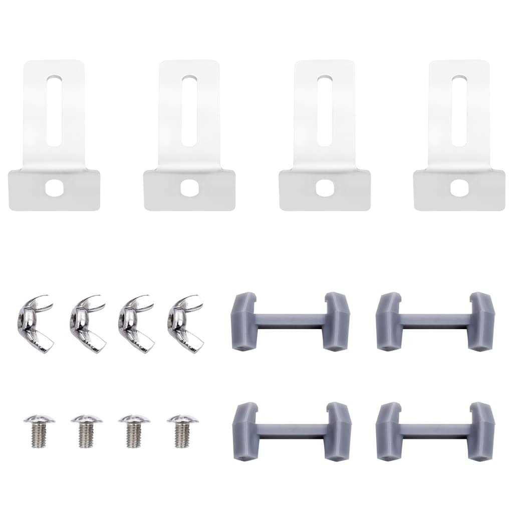5 Bar Field Gate Steel Silver Q3485