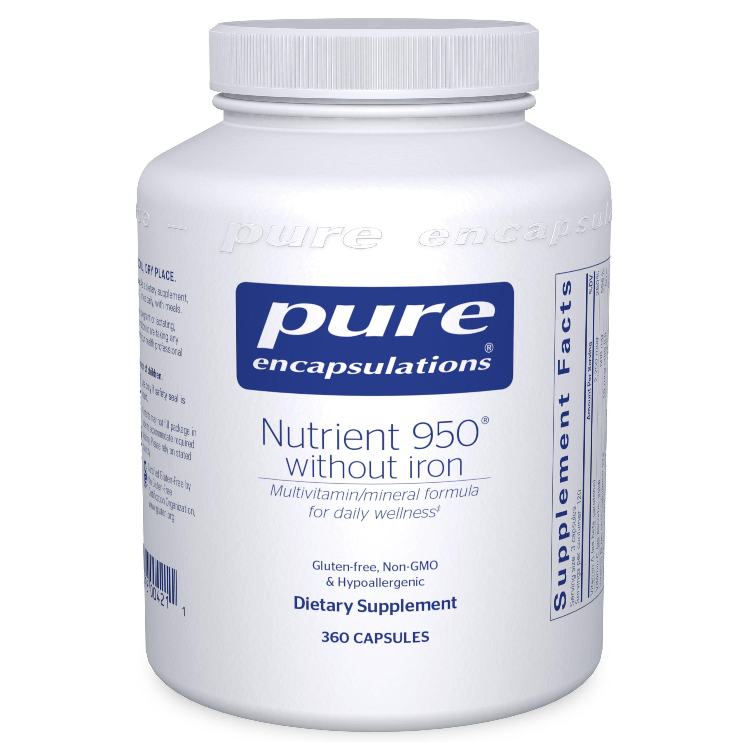 Nutrient 950 without Iron Supplement, 360 Capsules R8515