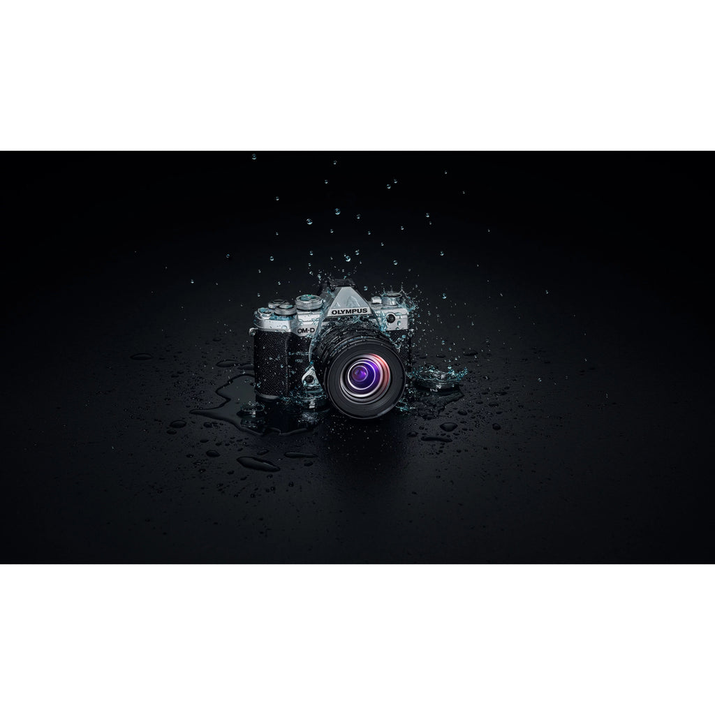 Silver Mirrorless Camera with Lens P14178