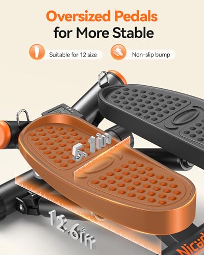 Gray Hydraulic Mini Stepper with Resistance Bands O3254