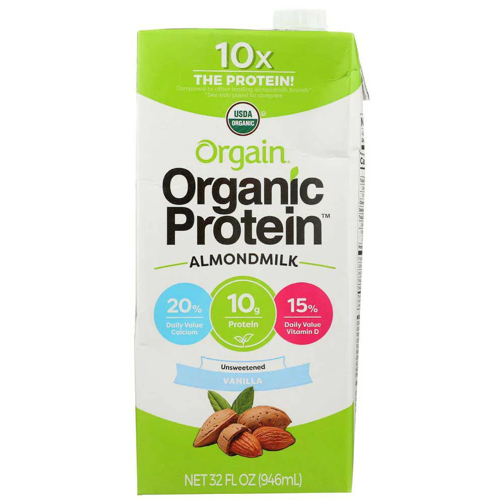 Organic Unsweetened Vanilla Protein Almond Milk, 32 Fluid Ounce W32601