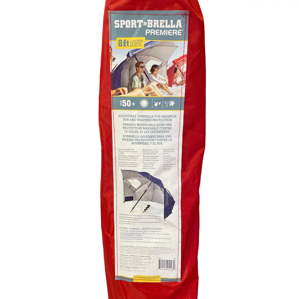 Red 8' UPF 50+ Portable Umbrella Canopy L158596