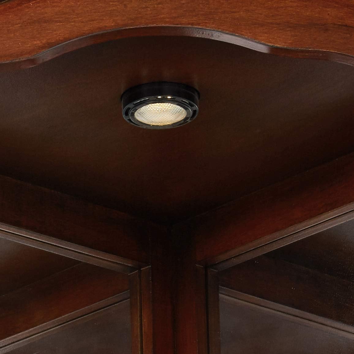 Medium Brown 5-Shelf Corner Curio Cabinet U79689