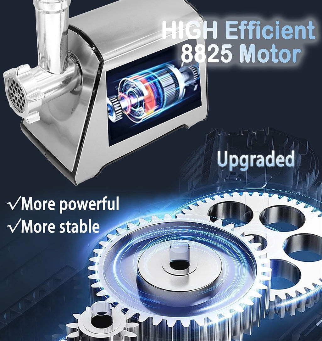 2800W Max Electric Stainless Steel Meat Grinder with 4 Sizes Plates B181604