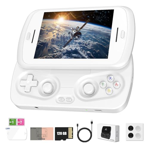 Black Handheld Retro Game Console with 128G Card O465975