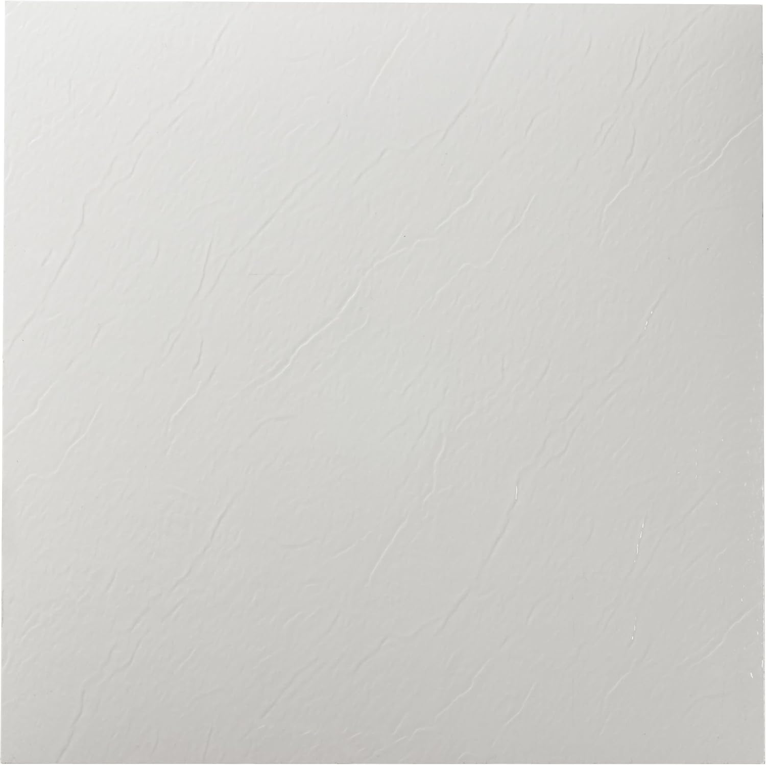 20 Tiles 12" x 12" White Slate Pattern Self Adhesive Vinyl Floor Tiles H9973