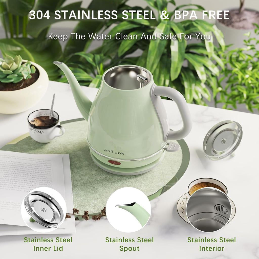 1L 1500W Stainless Steel Electric Gooseneck Kettle I303992