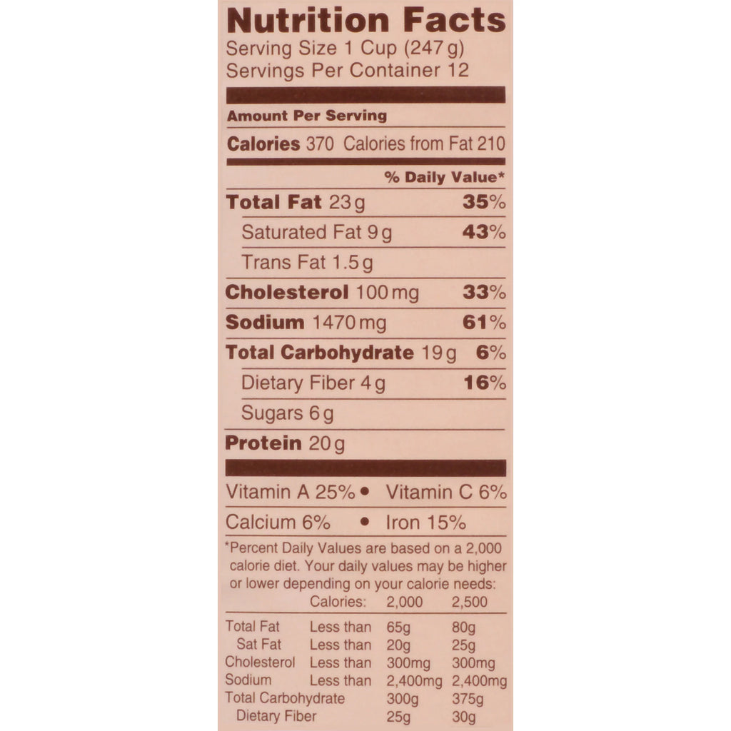 106 oz Chili Con Carne without Beans (6 pack) J4430