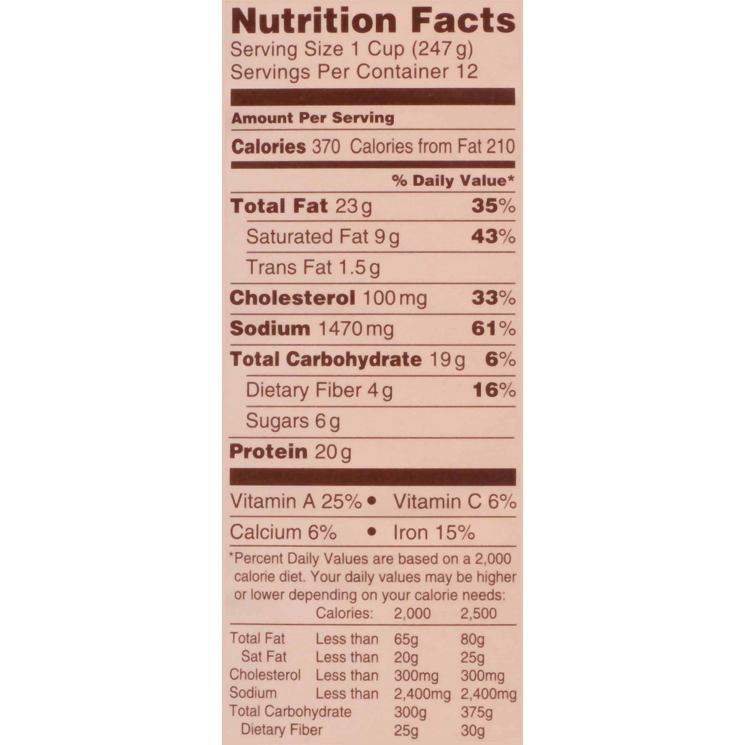 106 oz Chili Con Carne without Beans (6 pack) J4430