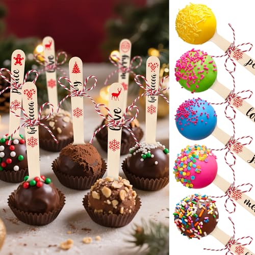 100 Set Christmas Wooden Spoons C403
