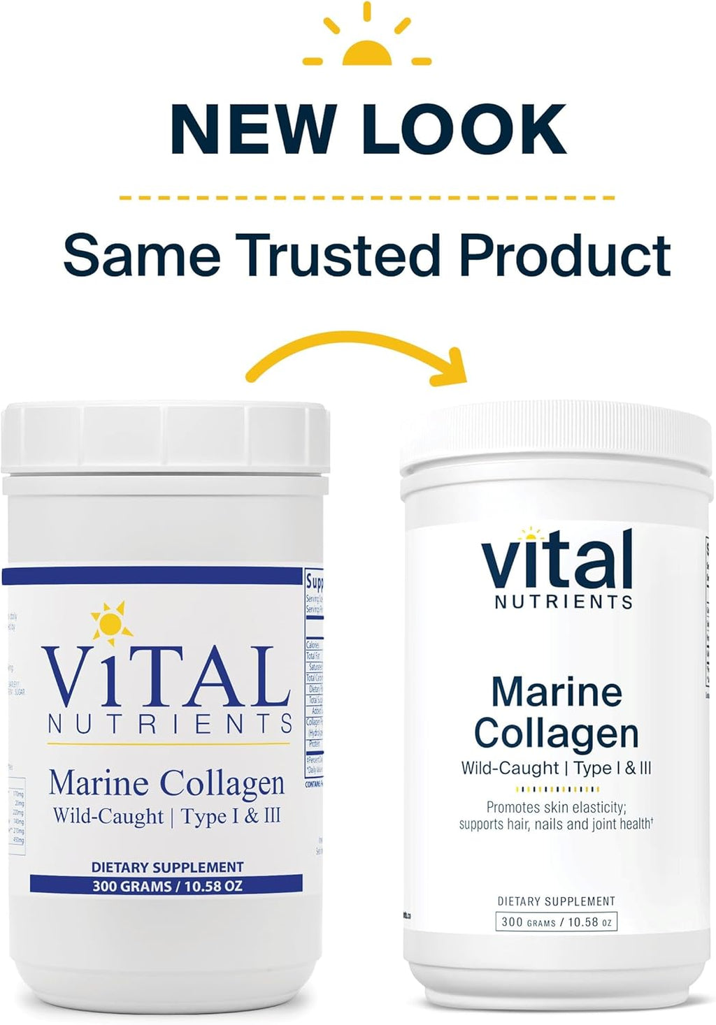 Unflavored Marine Collagen Powder Supplement 60 Capsules B390
