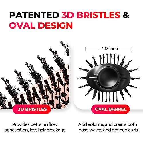 4 in 1 Ionic Hair Dryer Brush with Oval Titanium Barrel T236600