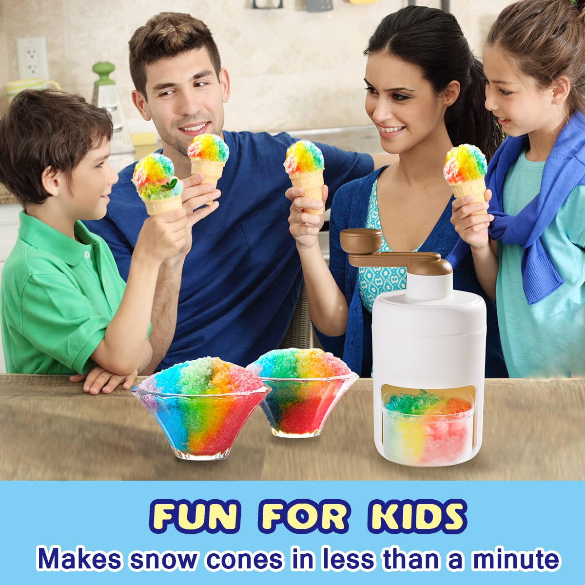 Portable Shaved Ice Machine with Cube Trays E8928